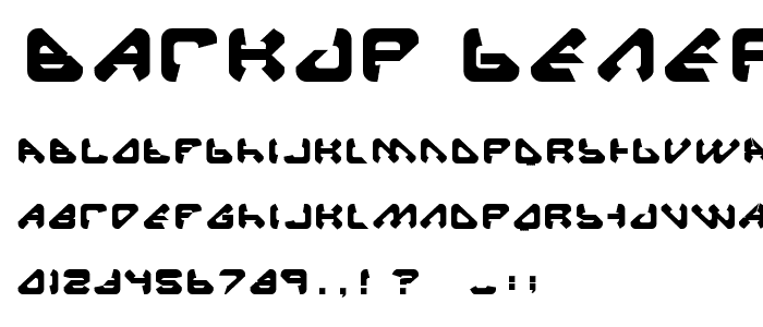 Backup Generation 1 font